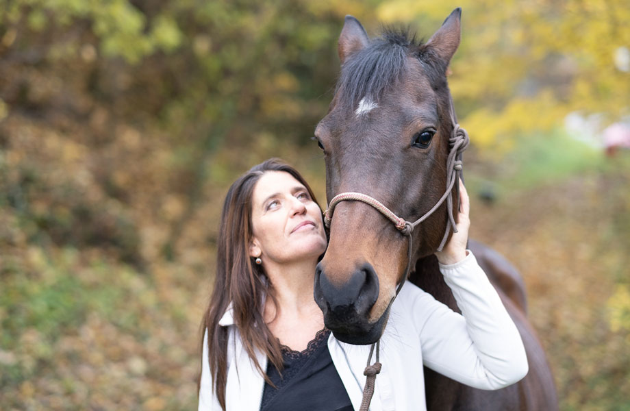 Ruhige Begegnung mit einem Pferd in La Bastide